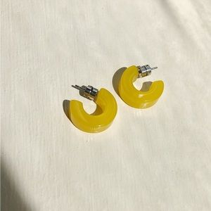 Machete earrings - Muse hoops in Yellow